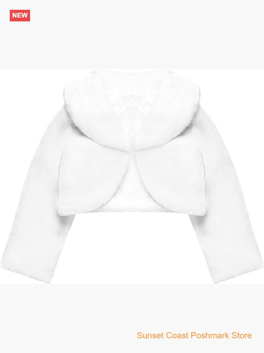 Faux Fur Bolero Princess Shawl Wrap Shrug Coat Cape Wedding Party For Girls
